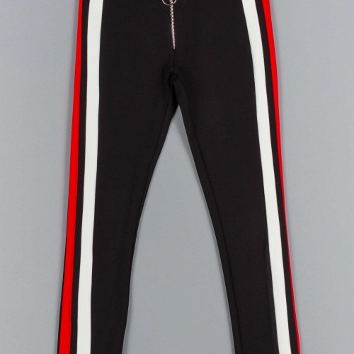 Παντελόνι κοριτσιού μαύρο χρώμα με λεπτομέρεια  στο πλάι ρίγα Artigli  A12348