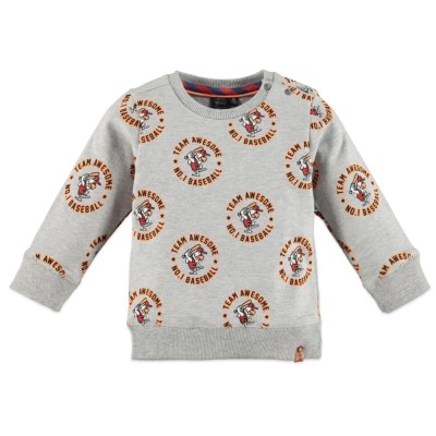 Μπλουζάκι αγοριού φούτερ σε γκρι χρώμα με σχέδιο φιγούρα της εταιρίας Babyface