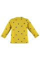 Μπλούζα φούτερ αγοριού σε υπέροχο κίτρινο χρώμα  με σχέδιο WOW στο μπροστινό μέρος της εταιρίας Babyface