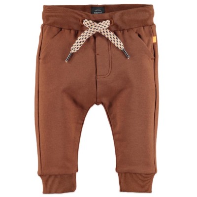 Παντελόνι φόρμας αγοριού σε καφέ ταμπα χρώμα της εταιρίας Babyface με δέσιμο στη μέση κορδόνι 