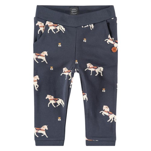 Παντελόνι κοριτσιού κολάν με λάστιχο στην μέση σε μπλε χρώμα / σχέδιο καρουζέλ της εταιρία Babyface BBE21508276