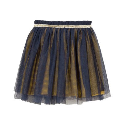 Φούστα τούλινη μπλε μουσταρδής χρώμα 3pommes