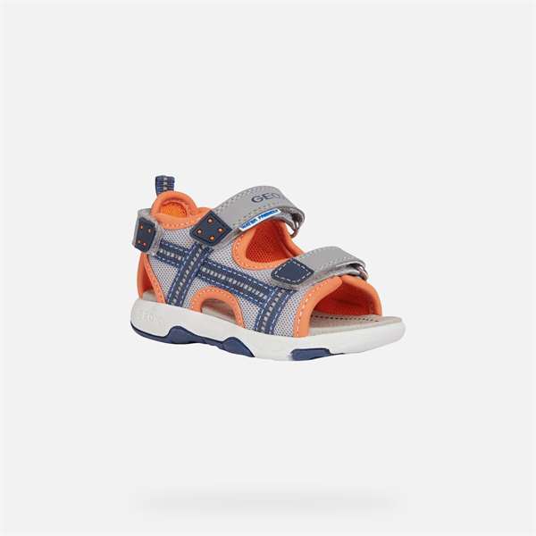 Παπούτσι κοριτσιού SANDALS Multy Baby Boy Grey And Fluo Orange