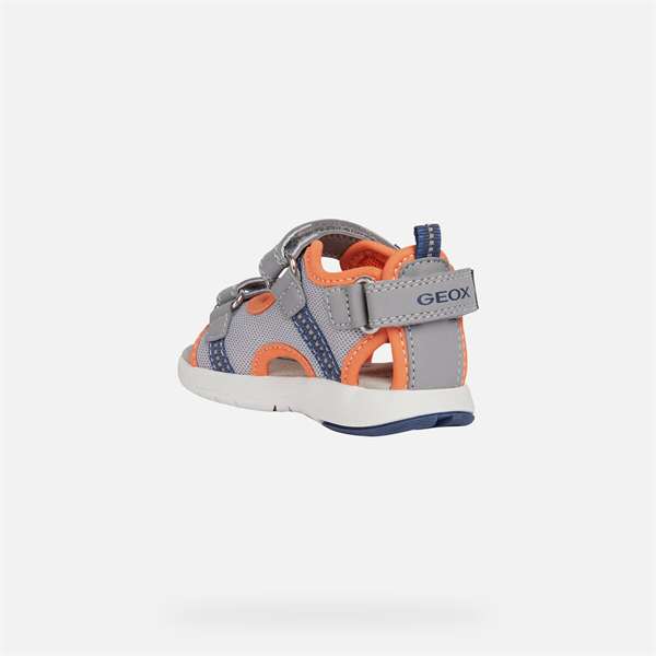 Παπούτσι κοριτσιού SANDALS Multy Baby Boy Grey And Fluo Orange