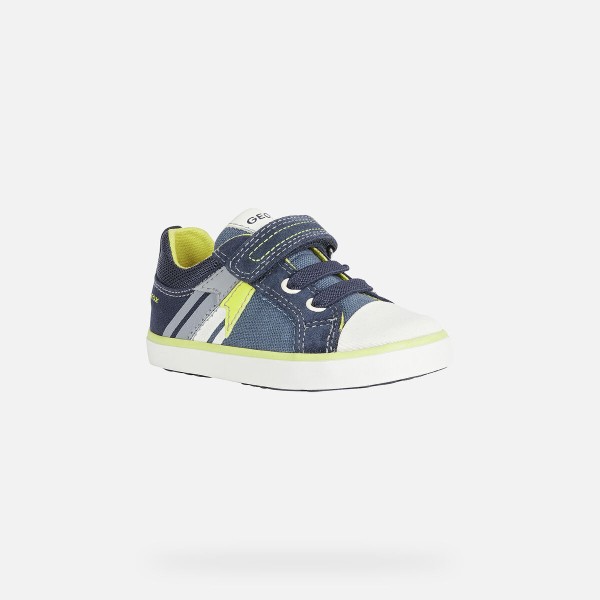 Παπούτσι αγοριού Geox SNEAKERS Kilwi Baby Boy Avio And Fluo Yellow
