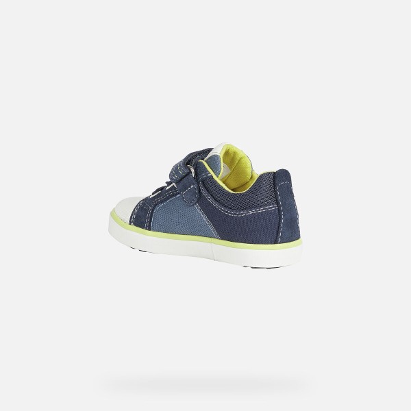 Παπούτσι αγοριού Geox SNEAKERS Kilwi Baby Boy Avio And Fluo Yellow