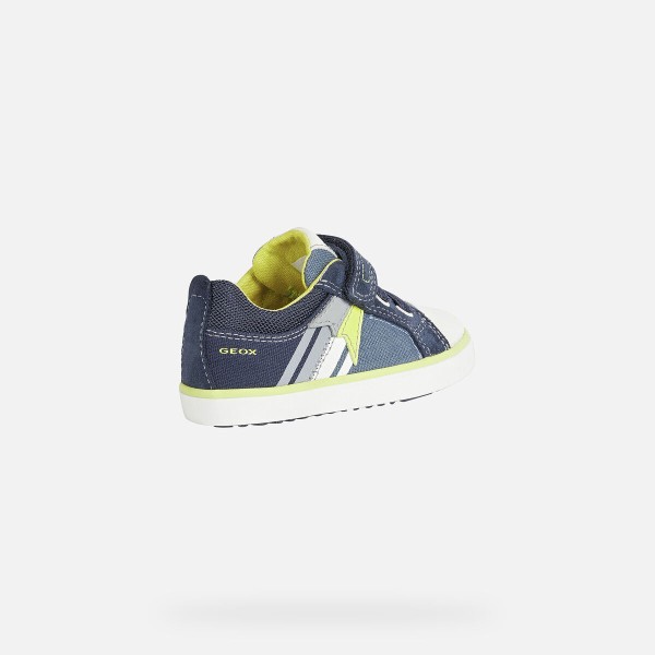 Παπούτσι αγοριού Geox SNEAKERS Kilwi Baby Boy Avio And Fluo Yellow