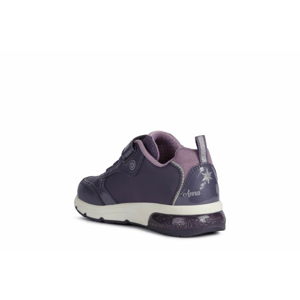 Παπούτσι κοριτσιού σε μωβ χρώμα sneakers σχέδιο Frozen της εταιριας Geox J168VB 0BCKN C8406