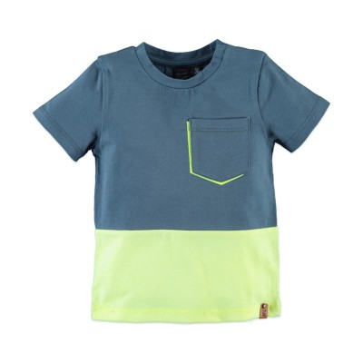 Μπλούζα αγοριού δίχρωμη με κοντό μανίκι Babyface t-shirt -LAKE