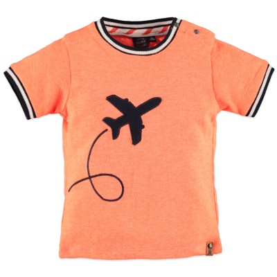 Μπλούζα μακό πορτοκάλι με τύπωμα αγόρι Babyface