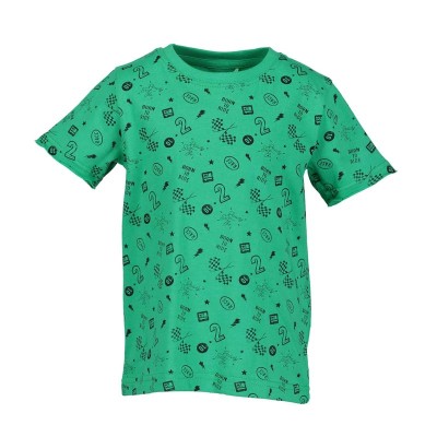 Μπλούζα μακό πράσινη με γράμματα αγόρι Blue seven