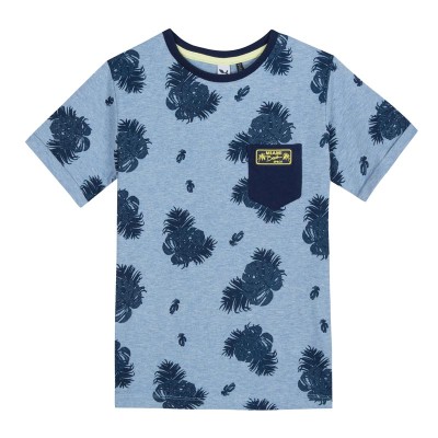 Μπλούζα μακό μπλε σιέλ με σχεδία αγόρι 3Pommes