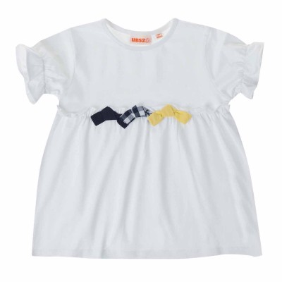 Μπλούζα μακό λευκή με φιόγκο κορίτσι ubs2