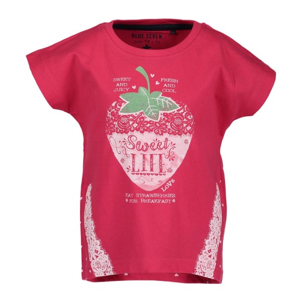 Μπλούζα μακό φουξ με στάμπα κορίτσι Blue seven