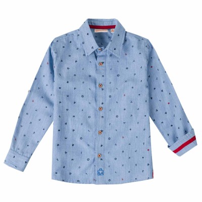 Πουκάμισο σιελ με σχέδια αγορι ubs2