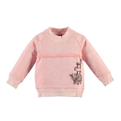 Μπλούζα πουλόβερ κοριτσιού ροζ Babyface salmon pink