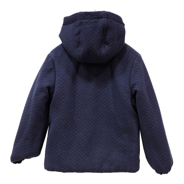 Μπουφάν αγοριού με κουκούλα μπλε Petit