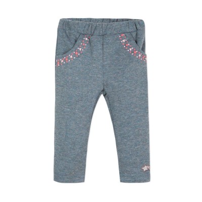 Παντελόνι φούτερ γρι πετρολ με τσέπες κορίτσι 3pommes