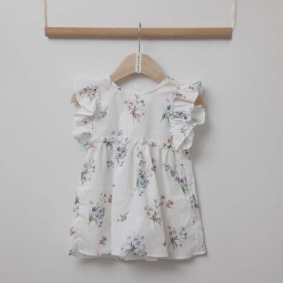 Φόρεμα  λευκο με λουλούδια κοριτσιού Two in a Castle 