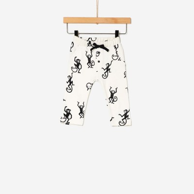 Παντελόνι φούτερ αγοριούn λευκό/σχέδιο μαϊμού  της εταιρίας YELL-OH! 41171205038