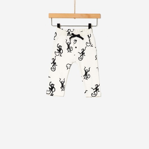 Παντελόνι φούτερ αγοριούn λευκό/σχέδιο μαϊμού  της εταιρίας YELL-OH! 41171205038