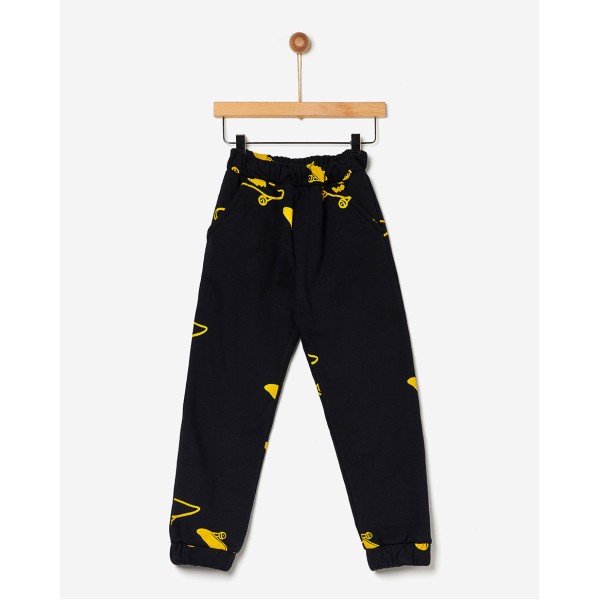 Παντελόνι φούτερ αγοριού Skate μαύρο-κίτρινο της εταιρίας YELL-OH 42171202002