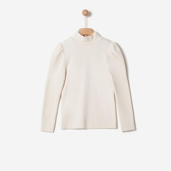 ΜΠΛΟΥΖΑ ΚΟΡΙΤΣΙΟΥ ΡΙΜΠ JACQUARD ΖΙΒΑΓΚΟ ΛΕΥΚΟ 42190230008 YELL-OH!