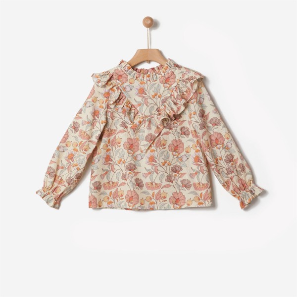 ΜΠΛΟΥΖΑ ΚΟΡΙΤΣΙΟΥ ΥΦΑΝΤΗ JACQUARD ΦΛΟΡΑΛ 42190329009 YELL-OH!