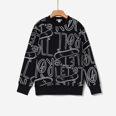 Φούτερ αγοριού Skate μαύρο-λευκό της εταιρίας YELL-OH! 42171210058